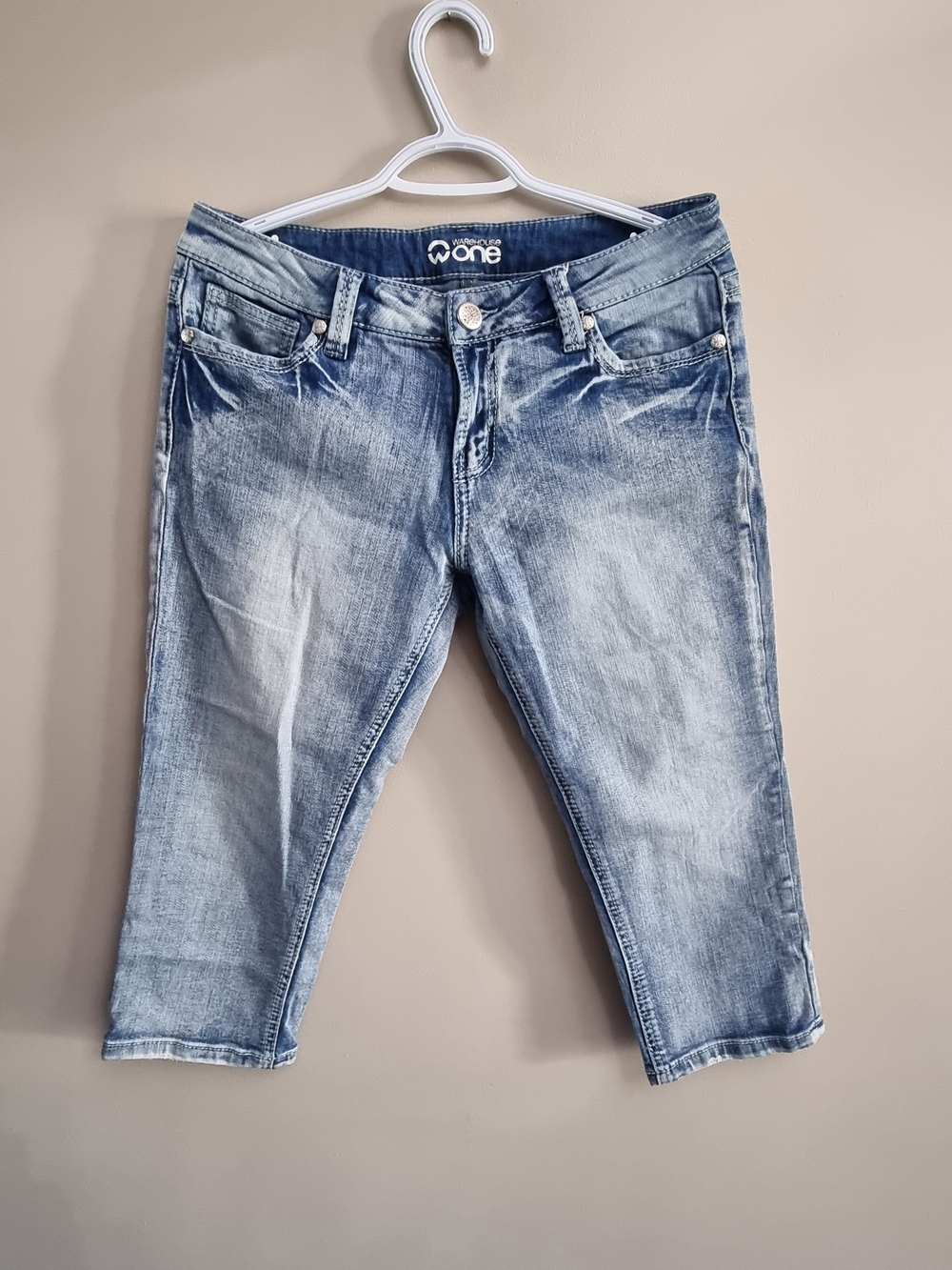 Warehouse Light Blue Cropped Ankle Jeans